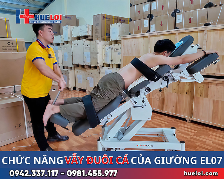 Giường nắn chỉnh cột sống Coinfycare EL07 – chịu tải 250 kg, Hi-Lo điện